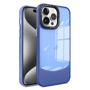 For iPhone 15 Pro Two-color High Transparency Skin Feel TPU Phone Case(Blue)