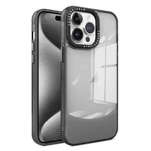 For iPhone 15 Pro Two-color High Transparency Skin Feel TPU Phone Case(Black)
