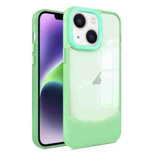 For iPhone 14 Plus Two-color High Transparency Skin Feel TPU Phone Case(Green)