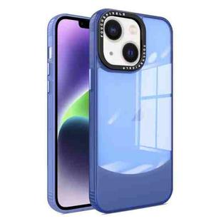 For iPhone 14 Plus Two-color High Transparency Skin Feel TPU Phone Case(Blue)