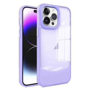 For iPhone 14 Pro Two-color High Transparency Skin Feel TPU Phone Case(Purple)