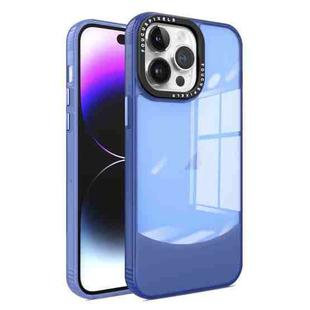 For iPhone 14 Pro Two-color High Transparency Skin Feel TPU Phone Case(Blue)