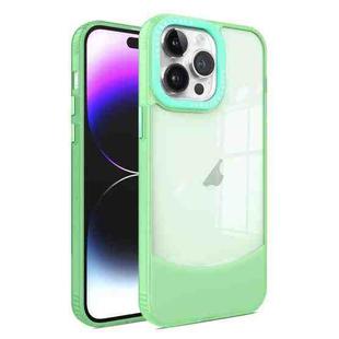 For iPhone 14 Pro Max Two-color High Transparency Skin Feel TPU Phone Case(Green)