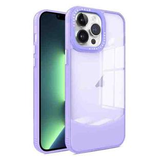 For iPhone 13 Pro Max Two-color High Transparency Skin Feel TPU Phone Case(Purple)