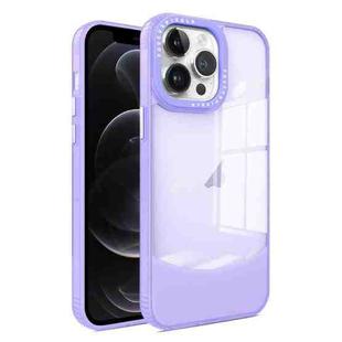 For iPhone 12 / 12 Pro Two-color High Transparency Skin Feel TPU Phone Case(Purple)