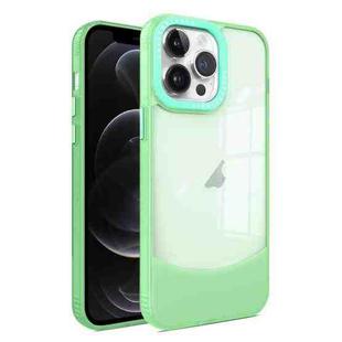 For iPhone 12 / 12 Pro Two-color High Transparency Skin Feel TPU Phone Case(Green)