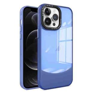 For iPhone 12 / 12 Pro Two-color High Transparency Skin Feel TPU Phone Case(Blue)