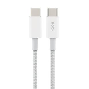 ROCK Z20 60W USB-C / Type-C to USB-C / Type-C Fast Charging Data Cable, Length:1m(Grey White)