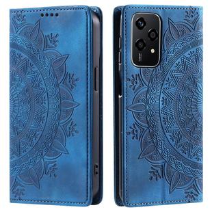 For Honor 200 Lite Totem Embossed Magnetic Leather Phone Case(Blue)