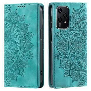 For Honor 200 Lite Totem Embossed Magnetic Leather Phone Case(Green)