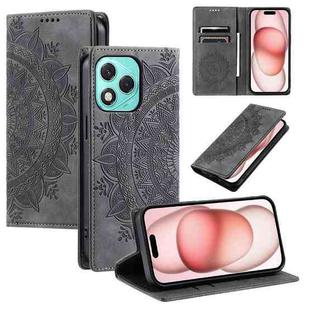 For Honor 400 Lite Totem Embossed Magnetic Leather Phone Case(Grey)