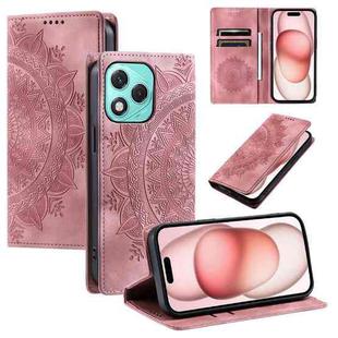 For Honor 400 Lite Totem Embossed Magnetic Leather Phone Case(Rose Gold)