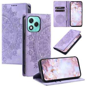 For Honor 400 Lite Totem Embossed Magnetic Leather Phone Case(Purple)
