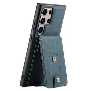 For Samsung Galaxy S24 Ultra 5G Denior D14 NK Retro Pattern MagSafe Magnetic Card Holder Leather Phone Case(Blue)