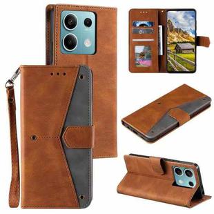 For Motorola Edge 60 Fusion Nail Skin Feel Stitching Calf Texture Leather Phone Case(Brown)