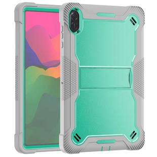 For Honor Pad X8a Shockproof Silicone Hybrid PC Tablet Case with Holder(Mint Green + Grey)