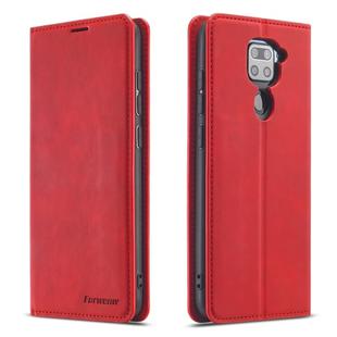 For Xiaomi Redmi Note 9 Forwenw Dream Series Oil Edge Strong Magnetism Horizontal Flip Leather Case with Holder & Card Slots & Wallet & Photo Frame(Red)