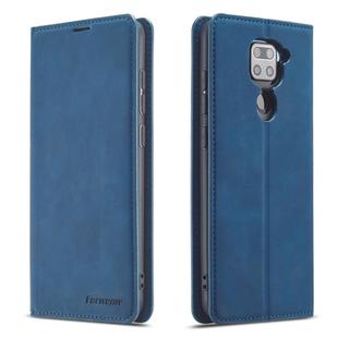 For Xiaomi Redmi Note 9 Forwenw Dream Series Oil Edge Strong Magnetism Horizontal Flip Leather Case with Holder & Card Slots & Wallet & Photo Frame(Blue)