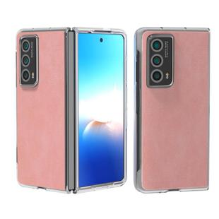 For Honor Magic Vs2 PU Leather Transparent Edge Phone Case(Pink)