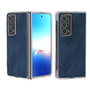 For Honor Magic Vs2 PU Leather Transparent Edge Phone Case(Blue)