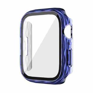For Apple Watch Series 9 / 8 / 7 45mm 2 in 1 PC Hybrid Tempered Glass Protector Case(Clear Blue)