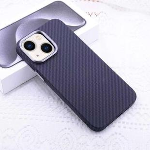 For iPhone 14 Kevlar Carbon Fiber Texture MagSafe Magnetic Phone Case(Black)