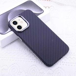 For iPhone 12 Kevlar Carbon Fiber Texture MagSafe Magnetic Phone Case(Black)