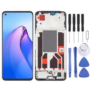 For OPPO Reno8 4G OLED LCD Screen Digitizer Full Assembly with Frame