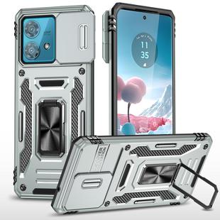 For Motorola Edge 40 Neo Armor PC + TPU Camera Shield Phone Case(Grey)