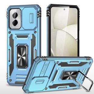 For Motorola Moto G Play 5G 2024 Armor PC + TPU Camera Shield Phone Case(Light Blue)