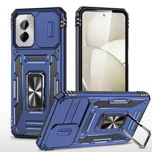 For Motorola Moto G Power 2024 Armor PC + TPU Camera Shield Phone Case(Navy Blue)