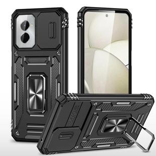 For Motorola Moto G Power 2024 Armor PC + TPU Camera Shield Phone Case(Black)