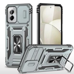 For Motorola Moto G Power 2024 Armor PC + TPU Camera Shield Phone Case(Grey)