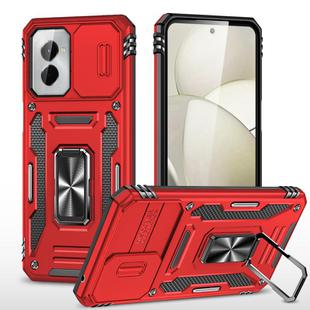 For Motorola Moto G Stylus 5G 2024 Armor PC + TPU Camera Shield Phone Case(Red)