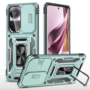 For OPPO Reno10 Global Armor PC + TPU Camera Shield Phone Case(Alpine Green)