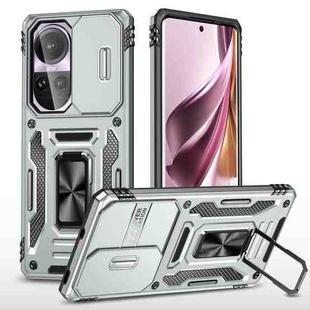 For OPPO Reno10 Global Armor PC + TPU Camera Shield Phone Case(Grey)