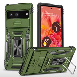 For Google Pixel 9/9 Pro Armor PC + TPU Camera Shield Phone Case(Olive Green)