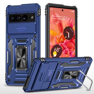 For Google Pixel 9 Pro XL 6.8 Armor PC + TPU Camera Shield Phone Case(Navy Blue)