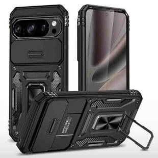 For Google Pixel 10 / 10 Pro Armor PC + TPU Camera Shield Phone Case(Black)