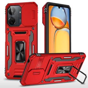 For Xiaomi Poco X6 Pro/Redmi K70E Armor PC + TPU Camera Shield Phone Case(Red)