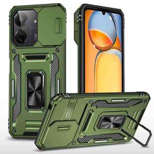 For Xiaomi Redmi Note 13 Pro 4G Armor PC + TPU Camera Shield Phone Case(Olive Green)