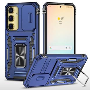 For Samsung Galaxy A25 5G Armor PC + TPU Camera Shield Phone Case(Navy Blue)