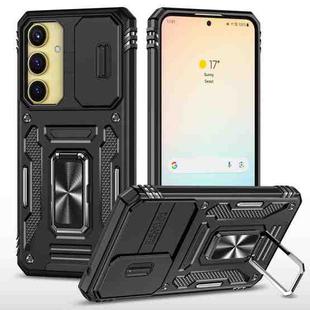 For Samsung Galaxy A25 5G Armor PC + TPU Camera Shield Phone Case(Black)