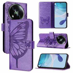 For itel RS4 S666LN Embossed Butterfly Leather Phone Case(Light Purple)