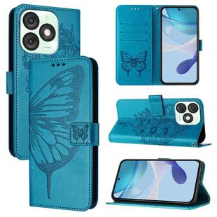 For itel A50 Embossed Butterfly Leather Phone Case(Blue)