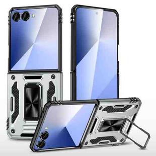 For Samsung Galaxy Z Flip7 5G Armor PC + TPU Camera Shield Phone Case(Grey)