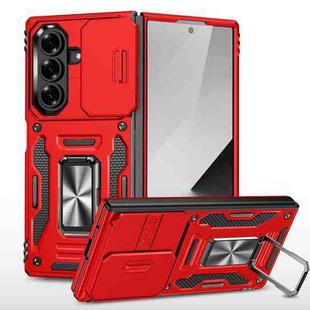 For Samsung Galaxy Z Fold7 5G Armor PC + TPU Camera Shield Phone Case(Red)
