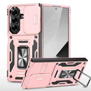 For Samsung Galaxy Z Fold7 5G Armor PC + TPU Camera Shield Phone Case(Rose Gold)