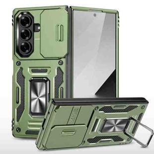 For Samsung Galaxy Z Fold7 5G Armor PC + TPU Camera Shield Phone Case(Olive Green)