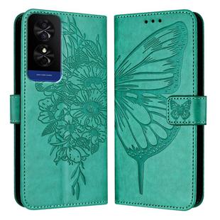 For TCL 50 5G Embossed Butterfly Leather Phone Case(Green)